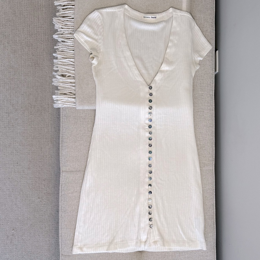 Reformation White Ryder Dress M